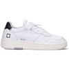 D.A.T.E. COURT CALF Sneaker donna bianca/nera in pelle
