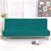 Aisaving Copridivano per divano letto senza braccioli, in poliestere e spandex, elasticizzato, a 3 posti, pieghevole, per divano letto pieghevole senza braccioli, 203,2 x 127 cm
