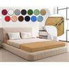 Sesto Senso Lenzuolo con Angoli 180x200 Beige Spugna Frotte 100% Cotone