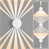 YrgePowk Lampada da Parete a LED Applique Girevole a 360° per Interni 10W Bianco Caldo - Lampada da Parete per Esterni IP65 Applique Impermeabili Lampade da Parete con Angolo del Fascio Regolabile su e giù