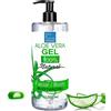 bleu & marine Bretania Aloe Vera Gel 100% Natural Gel Aloe Vera Puro 500 ml Sollievo Crema Doposole Rasatura Crema Post Depilazione Idratante Viso Corpo Gel Aloe Vera Capelli, Canarie