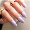 Boloshine 24 Pezzi Unghie Finte Adesive, Colore Puro Press on Nails Unghie Finte Corte, Copertura Completa Unghie Artificiali Naturali Stick sulle Unghie Artificiali per Donne Ragazze (Viola Eterea)