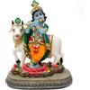 alikiki Statua indù del Signore Krishna - 14,5 cm H India Idolo Krishna Scultura Regali per amici indiani Famiglia Uomo Donna Pooja Murti Articolo Altare Meditazione Yoga Decorazione Spirituale