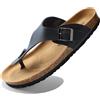 Yeeteepot Infradito Donna Uomo Estive Pelle Ciabatte Sughero Plantare Spiaggia Piscina Sandali Antiscivolo Gomma Suole Pantofole Leggere Eleganti Flip Flops Blu 37 EU = 38 CN
