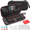 Sehawei Borsa per Console Custodia per N-Switch 2 2025 con 12 Slot per Schede di Gioco, 10 in 1 Custodia Protettiva Dura da Viaggio Portatile Adatta per Console Switch 2 e Accessori -Nero