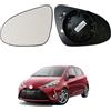 Polcar Vetro Specchietto Retrovisore Sinistro Termico Riscaldabile per Toyota Yaris (2011-2020), Facile da Installare
