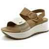 Igi&Co D.Sirena, Sandali con Zeppa Donna, Platino-Biscotto, 37 EU