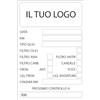 RP GRAFICA Etichette per Tagliando Auto Personalizzate con Logo Azienda Manutenzione Motore Veicolo (Bianco)