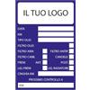 RP GRAFICA Etichette per Tagliando Auto Personalizzate con Logo Azienda Manutenzione Motore Veicolo (Blu)