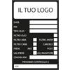 RP GRAFICA Etichette per Tagliando Auto Personalizzate con Logo Azienda Manutenzione Motore Veicolo (Nero)