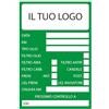RP GRAFICA Etichette per Tagliando Auto Personalizzate con Logo Azienda Manutenzione Motore Veicolo (Verde)