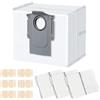 Fenkabs 4 sacchetti riutilizzabili per aspirapolvere Roborock Q7 L5+ / S8+ / Q8 Max+ / S8 Pro Ultra / S8 MaxV Ultra / S8 MaxV Ultra / Q7 Max+ / S7 Max Ultra / S7 MaxV Pro Ultra / Q5 Pro+ con 6 blocchi di