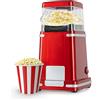 Stagecaptain PCM-1200 HA Macchina Popcorn ad Aria Calda Senza Grassi - Popcorn Leggeri senza Olio - 1200W - Preparazione Veloce - Design Retrò Rosso Metallico per Amanti del Cinema