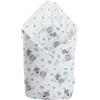 Medi Partners Cuscino cono bambino 100% Cotone 75x75cm Coperta del bambino Doppia faccia Morbido Tutto l'anno Corna per neonati Multifunzionale (Teddy con stelle blu)