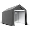 Outsunny Tenda da garage Outsunny, 2,1 x 3,6 x 2,35 m con protezione UV, porta con cerniera, garage in pellicola idrorepellente per moto, attrezzi da giardino, grigio scuro