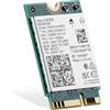 Binardat Scheda WiFi7 Binardat M.2 BE200 WiFi Network Adapter, Chip Intel BE200NGW Bluetooth 5.4, 8774Mbps Tri-Band 2.4GHz/5GHz/6GHz OFDMA & MU-Mimo, per Laptop Windows 10/11