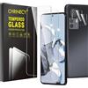 CHRINECY [4 Pezzi] 2 Pack Protezione Schermo Pellicola e 2 Pack Fotocamera Protezione Schermo Pellicola Compatibile con Xiaomi Mi 12T / 12T Pro, Durezza 9H, Anti-Scratch, Installazione Semplice