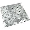 OCEANO 10pz Pannelli adesivi 3d decorativi parete muro carta da parati mattonelle mosaico piastrelle wallpaper casa cucina soggiorno camera da letto bagno PET 30x30cm (Geometrico Argento)