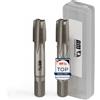 AM-Zerspanungstechnik Set di maschi per filettatura M14 x 1,25 | Pre-tagliente + Tagliafine | Set di maschi per filettatura 2 pezzi | Filettatura a mano (M14x1,25)