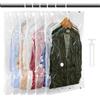 Gucass 6 pezzi Sacchetti sottovuoto vestiti da appendere - 70×110 cm buste sottovuoto vestiti - trasparenti e riutilizzabili, Copriabiti da Armadio per armadio, per cappotti, giacche e abiti