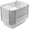 Ulalaza 30 pezzi quadrati 19X14X4 cm vassoi usa e getta in foglio di alluminio contenitori per arrostire pentole in stagnola contenitori per la cottura al forno conservazione congelata degli alimenti