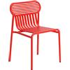 Petite Friture - Sedia impilabile Week-end - Rosso - Alluminio - Designer Studio BrichetZiegler