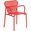 Petite Friture - Poltroncina con braccioli impilabile Week-end - Rosso - Alluminio - Designer Studio BrichetZiegler