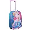 Disney Trolley Bambina Valigia Trolley Minnie Stitch Frozen Valigia per Bambini da Viaggio Bagaglio a Mano Cabin Bag 2 Ruote Accessori Minnie Elsa Stitch Gadget (Blu Elsa)