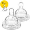 Avent Tettarelle Classic+ Anti Colica 0m+ in Silicone Prime Poppate 1 Foro 2 Pezzi