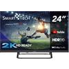 Smart Tech Smart TV 24 Pollici Risoluzione HD Ready Display LED Sistema Web OS Base Centrale colore Nero - 24HW01V