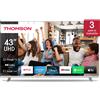 Thomson Smart TV 43 Pollici 4K Ultra HD Display LED Sistema Google TV Dolby Audio Classe F colore Bianco - 43UG4S14W