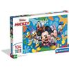 Clementoni - Puzzle per Bambini 104 Pezzi Supercolor, per Bambini 6+ Anni, Illustrazione con Personaggi del Mondo Disney Mickey and Friends, Idea Regalo, Made in Italy, 38x27 cm, 25053