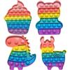 Generico 4 PCS Pop Bubble Fidget It Toy Set, Dinosauro Alpaca Orso Gelato, Giocattoli Sensory Push, Gioco Antistress Rilassante per Adulti e Bambini, Bomboniere per Feste Regali di Compleanno