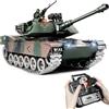 Supdex Carro Armato Telecomandato M1A2, 1:18 in Metallo RC Tank con Sparo BB, Suoni, Fumo e Luci Carro Armato Radiocomandato da Battaglia per Adulti e Bambini 6+ Veicolo Militare Realistico