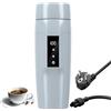 Rauwseul Bollitore elettrico per riscaldamento con controllo della temperatura, regolabile da 40~100 ℃, mini tazza elettrica portatile da viaggio, anti-perdite, tazza di isolamento a riscaldamento rapido da