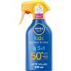 NIVEA (BEIERSDORF SpA) Nivea Sun Spray Solare Kids Protect & Care FP50+ 270 ml, Crema solare per bambini waterproof