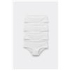 Tezenis 4 Paia Culotte Bimba Cotone Basic Bambina Bianco
