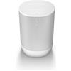 Sonos Move 2 | Speaker portatile wireless con Wi-Fi, Bluetooth, Amazon Alexa, 24 ore di autonomia della batteria, base di ricarica wireless - Bianco