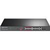 Mercusys Switch Desktop 20 porte (16+4) 16 PoE+ 10/100 + 2 Porte Gigabit + 2 Gigabit SFP slots Mercusys MS118CP Rackmount