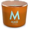 MUHA' | Candela Profumata in Vetro Arancio, Fragranza Cedro e Bergamotto, Profumatore per Ambienti, Formato da 500 Gr