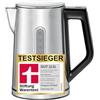 ROMMELSBACHER Bollitore WK 3000 - Stiftung Warentest Vincitore 3/2025, 1,7 litri, controllo a 1 tasto, funzione di avviamento, selezione della temperatura da 45 a 100 °C, fondo della brocca chiuso,