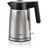 Bosch Bollitore senza fili DesignLine TWK5P480, versamento senza spruzzi, indicatore del livello dell'acqua extra grande, protezione da surriscaldamento, 1,7 l, 2400 W, acciaio inossidabile
