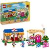 LEGO Animal Crossing Bottega di Nook e casa di Grinfia, Giochi Creativi per Bambini da 7 Anni, Modellini da Costruire di Negozio e Casa Giocattolo con 2 Personaggi della Serie di Videogiochi 77050