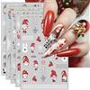 KALEFUL Adesivi Unghie Natale, 9 Fogli Autoadesivi Nail Art Stickers Unghie Decorazioni