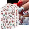 KALEFUL Adesivi Unghie Natale, 9 Fogli Autoadesivi Nail Art Stickers Unghie Decorazioni