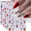 KALEFUL 3D Adesivi Unghie Natale, 6 Fogli 5D Autoadesivi Nail Art Stickers Unghie Decorazioni