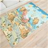 SUPERBE BEBE Tappeto Gioco Bambini Pieghevole 120x180x1cm Palestrina Neonato Montessori Reversibile Non Tossico E Impermeabile In Schiuma Per Bimbi. Palestra Neonati - Tappeto Tummy Time Neonati - Regalo Bambino