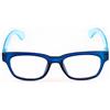 Contacta, Legend Light, Occhiali da Lettura per Uomo e Donna, Occhiali Leggeri, Montatura Squadrata con Aste Colorate e Flex, Colore Blu, Diottrie +2,00, Confezione con Astuccio Portaocchiali, 29g