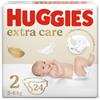Huggies Extra Care Bebè, Pannolini Taglia 1 (2-5Kg), Ultra assorbente, Protezione Completa, Design Disney, 28 Pz