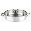 VIER Casseruola bassa 26 cm diametro, acciaio inossidabile 18/10